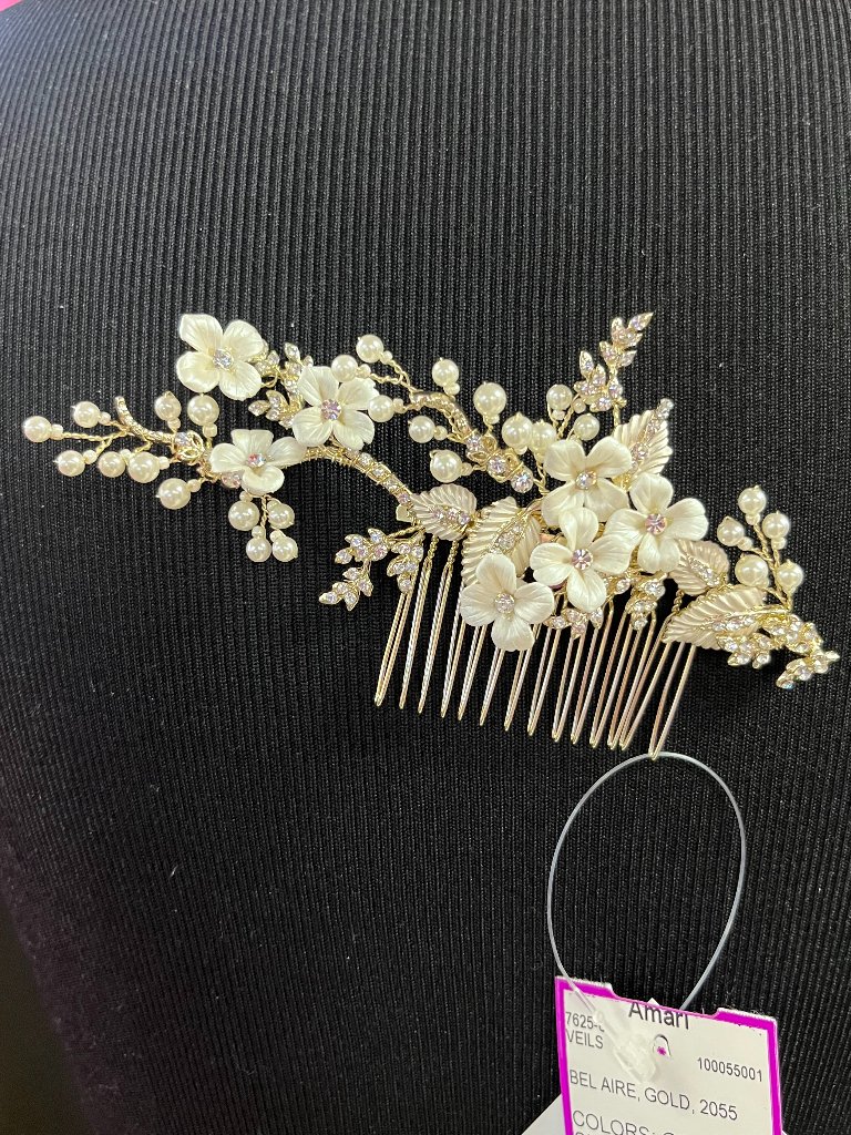 Bridal Hair Clip Bel Aire 2055 Gold Nwt
